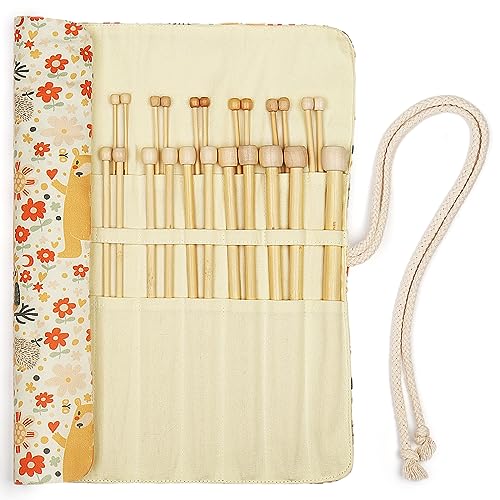 Coopay Short Knitting Needles Set, Lightweight Bamboo Knitting Needles Set 25cm, Small Knitting Needles for Beginners Adults Kids, Knitting Needles Sets with Case 1 Coopay Short Knitting Needles Set, Lightweight Bamboo Knitting Needles Set 25cm, Small Knitting Needles for Beginners Adults Kids, Knitting Needles Sets with Case