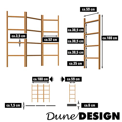 DuneDesign Fillable 3 Panel Room Divider - 180x180 Bamboo Plant Shelves Foldable Screen Divider - Portable Room Divider Wooden Panel Room Separator - Office Partition Bath Divider Kitchen Partition 5 DuneDesign Fillable 3 Panel Room Divider - 180x180 Bamboo Plant Shelves Foldable Screen Divider - Portable Room Divider Wooden Panel Room Separator - Office Partition Bath Divider Kitchen Partition - Image 5