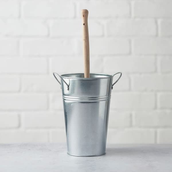 ECOLIVING PLASTIC FREE TOILET BRUSH & METAL HOLDER - SILVER - PACK OF 1 4 ECOLIVING PLASTIC FREE TOILET BRUSH & METAL HOLDER - SILVER - PACK OF 1 - Image 4