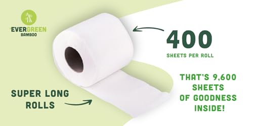 EVERGREEN BAMBOO Toilet Roll 24 x 400 Sheets Per Roll 3-Ply Toilet Tissues - Eco Friendly Premium Quality Bamboo Toilet Paper - Plastic-Free, Soft, Strong, Sustainable, and Biodegradable 2 EVERGREEN BAMBOO Toilet Roll 24 x 400 Sheets Per Roll 3-Ply Toilet Tissues - Eco Friendly Premium Quality Bamboo Toilet Paper - Plastic-Free, Soft, Strong, Sustainable, and Biodegradable - Image 2