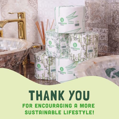 EVERGREEN BAMBOO Toilet Roll 24 x 400 Sheets Per Roll 3-Ply Toilet Tissues - Eco Friendly Premium Quality Bamboo Toilet Paper - Plastic-Free, Soft, Strong, Sustainable, and Biodegradable 5 EVERGREEN BAMBOO Toilet Roll 24 x 400 Sheets Per Roll 3-Ply Toilet Tissues - Eco Friendly Premium Quality Bamboo Toilet Paper - Plastic-Free, Soft, Strong, Sustainable, and Biodegradable - Image 5
