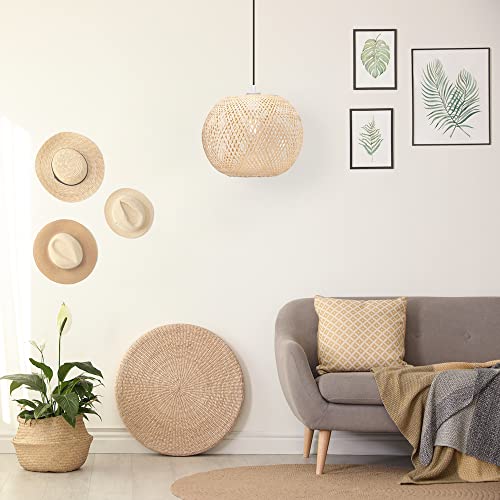 Happy Homewares Eco Friendly Modern Spherical Cage Designed Bamboo Strap Ceiling Pendant Lamp Shade | 28cm x 30cm | 60w Max | Shade Only 5 Happy Homewares Eco Friendly Modern Spherical Cage Designed Bamboo Strap Ceiling Pendant Lamp Shade | 28cm x 30cm | 60w Max | Shade Only - Image 5