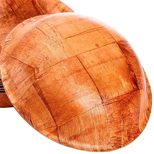 Elsjoy 8 Pack Wooden Woven Salad Bowl, 8 Inch Stackable Round Wood Serving Bowl, Rustic Mixing Bowl for Salad, Fruits, Vegetables, Natural Birch Wood 3 Elsjoy 8 Pack Wooden Woven Salad Bowl, 8 Inch Stackable Round Wood Serving Bowl, Rustic Mixing Bowl for Salad, Fruits, Vegetables, Natural Birch Wood - Image 3