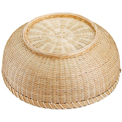Elsjoy Set of 3 Wicker Woven Storage Basket, Bamboo Bread Basket Round Rattan Serving Basket Farmhouse Decor for Fruits, Vegetables, Potatoes, Stackable 9.6"/8"/7" 4 Elsjoy Set of 3 Wicker Woven Storage Basket, Bamboo Bread Basket Round Rattan Serving Basket Farmhouse Decor for Fruits, Vegetables, Potatoes, Stackable 9.6"/8"/7" - Image 4