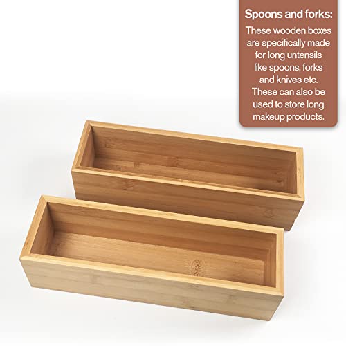 Eryks Wholesale Drawer Organizer Bamboo Set of 8 Desk Drawer Organiser Trays - Multi-Sized Sections with Removable Partitions- Perfect for Home and Office Use 3 Eryks Wholesale Drawer Organizer Bamboo Set of 8 Desk Drawer Organiser Trays - Multi-Sized Sections with Removable Partitions- Perfect for Home and Office Use - Image 3
