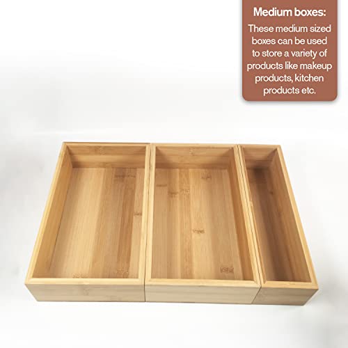 Eryks Wholesale Drawer Organizer Bamboo Set of 8 Desk Drawer Organiser Trays - Multi-Sized Sections with Removable Partitions- Perfect for Home and Office Use 7 Eryks Wholesale Drawer Organizer Bamboo Set of 8 Desk Drawer Organiser Trays - Multi-Sized Sections with Removable Partitions- Perfect for Home and Office Use - Image 7