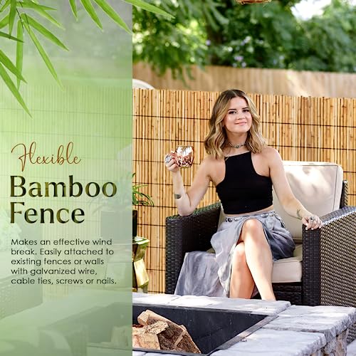 FB FunkyBuys Bamboo Reed Screening – Thick Natural Bamboo Reed Fencing–Garden Screening for Wind Protection– Fence Panels (1M x 3M) 6 FB FunkyBuys Bamboo Reed Screening – Thick Natural Bamboo Reed Fencing–Garden Screening for Wind Protection– Fence Panels (1M x 3M) - Image 6