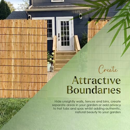 FB FunkyBuys Bamboo Reed Screening – Thick Natural Bamboo Reed Fencing–Garden Screening for Wind Protection– Fence Panels (1M x 3M) 7 FB FunkyBuys Bamboo Reed Screening – Thick Natural Bamboo Reed Fencing–Garden Screening for Wind Protection– Fence Panels (1M x 3M) - Image 7