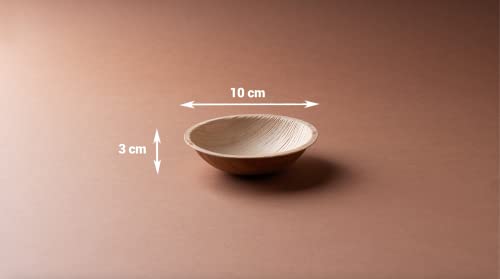 FOOGO Green 25pcs Disposable Palm Leaf Mini Bowls, 4" (10cm) Round, 90ml (3oz), Mini Ketchup Pots, Sauces & Dips, Eco Friendly Home Compostable, Like Wooden, Bamboo and Paper Bowls 6 FOOGO Green 25pcs Disposable Palm Leaf Mini Bowls, 4" (10cm) Round, 90ml (3oz), Mini Ketchup Pots, Sauces & Dips, Eco Friendly Home Compostable, Like Wooden, Bamboo and Paper Bowls - Image 6