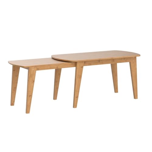 FUYUN Bamboo Nesting Coffee Table Set - Expandable and Stackable - Square with Round Corners - Ideal for Living Room, Office, Apartment 4 FUYUN Bamboo Nesting Coffee Table Set - Expandable and Stackable - Square with Round Corners - Ideal for Living Room, Office, Apartment - Image 4