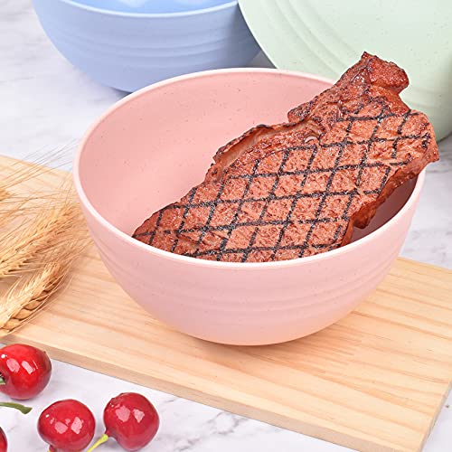 5Pack Plastic Bowls, Unbreakable Pasta Bowls Food-Safe Lightweight Reusable Tableware Dinnerware Fruit Snack Container Healthy Camping Bowl for Kids Adult (Color) 4 5Pack Plastic Bowls, Unbreakable Pasta Bowls Food-Safe Lightweight Reusable Tableware Dinnerware Fruit Snack Container Healthy Camping Bowl for Kids Adult (Color) - Image 4