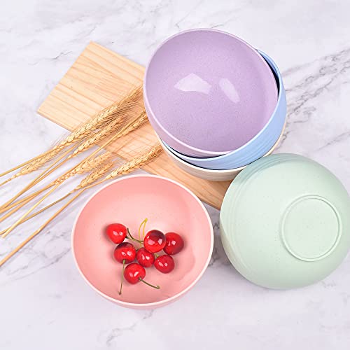 5Pack Plastic Bowls, Unbreakable Pasta Bowls Food-Safe Lightweight Reusable Tableware Dinnerware Fruit Snack Container Healthy Camping Bowl for Kids Adult (Color) 6 5Pack Plastic Bowls, Unbreakable Pasta Bowls Food-Safe Lightweight Reusable Tableware Dinnerware Fruit Snack Container Healthy Camping Bowl for Kids Adult (Color) - Image 6