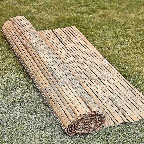 FlickBuyz Natural Bamboo Garden Fence - Slat Privacy Fence Screening Roll - Outdoor Garden Protective Screens Wind, Sun and Rain Privacy Panel Shield (1.8m x 4m) 3 FlickBuyz Natural Bamboo Garden Fence - Slat Privacy Fence Screening Roll - Outdoor Garden Protective Screens Wind, Sun and Rain Privacy Panel Shield (1.8m x 4m) - Image 3