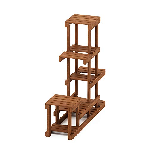Furinno Tioman Hardwood Flower Stand in Teak Oil, Natural, FG18451 4 Furinno Tioman Hardwood Flower Stand in Teak Oil, Natural, FG18451 - Image 4