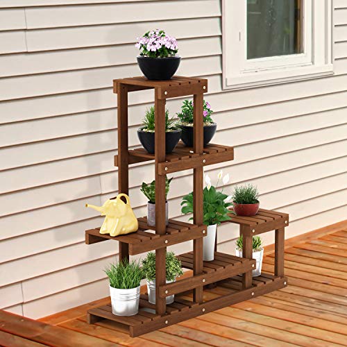 Furinno Tioman Hardwood Flower Stand in Teak Oil, Natural, FG18451 6 Furinno Tioman Hardwood Flower Stand in Teak Oil, Natural, FG18451 - Image 6