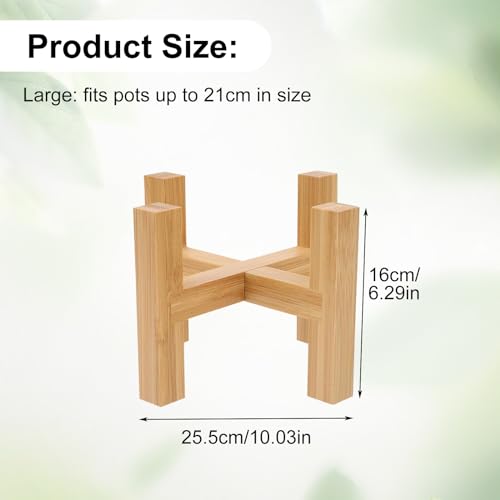 GHIBFBT Bamboo Plant Stand, 2PCS Fit for Stable Fits within 21cm in Diameter Plant Pots, Modern Simple Flowerpot Display Stand for Balcony, Living Room 3 GHIBFBT Bamboo Plant Stand, 2PCS Fit for Stable Fits within 21cm in Diameter Plant Pots, Modern Simple Flowerpot Display Stand for Balcony, Living Room - Image 3