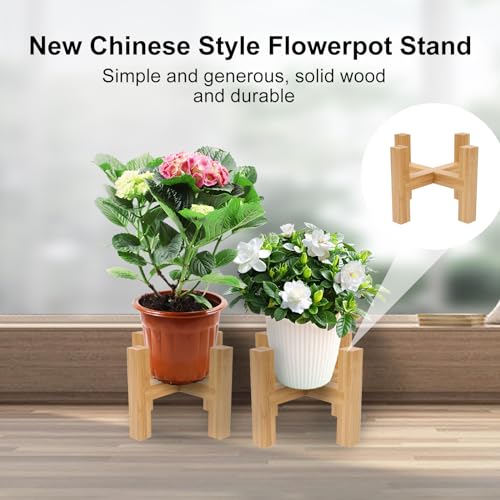 GHIBFBT Bamboo Plant Stand, 2PCS Fit for Stable Fits within 21cm in Diameter Plant Pots, Modern Simple Flowerpot Display Stand for Balcony, Living Room 5 GHIBFBT Bamboo Plant Stand, 2PCS Fit for Stable Fits within 21cm in Diameter Plant Pots, Modern Simple Flowerpot Display Stand for Balcony, Living Room - Image 5