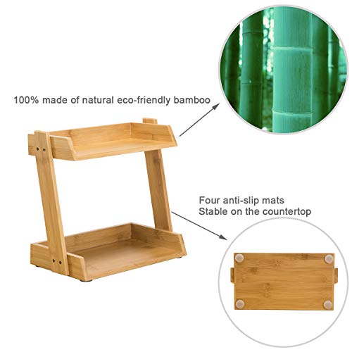 GOBAM Bamboo Makeup Organiser, Large - 2 Layer Countertop Organiser for Makeup Brushes, Cosmetics & Perfume - Easy Assembly - Display Make up Box for Cosmetics & Jewellery - Natural 6 GOBAM Bamboo Makeup Organiser, Large - 2 Layer Countertop Organiser for Makeup Brushes, Cosmetics & Perfume - Easy Assembly - Display Make up Box for Cosmetics & Jewellery - Natural - Image 6