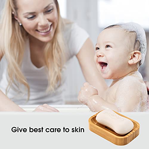 GUANJUNE Pack of 2 Natural Wood Bamboo Soap Dish Holder for Bathroom Kitchen Sponges Accessories Storage 7 GUANJUNE Pack of 2 Natural Wood Bamboo Soap Dish Holder for Bathroom Kitchen Sponges Accessories Storage - Image 7