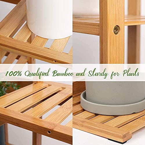Bamboo Plant Stand 6 Tiers 7 Tall Plant Holder Stable for Indoor&Outdoor, Standing Shelf&WaterProof Organizer Storage for Patio,Corner 3 Bamboo Plant Stand 6 Tiers 7 Tall Plant Holder Stable for Indoor&Outdoor, Standing Shelf&WaterProof Organizer Storage for Patio,Corner - Image 3