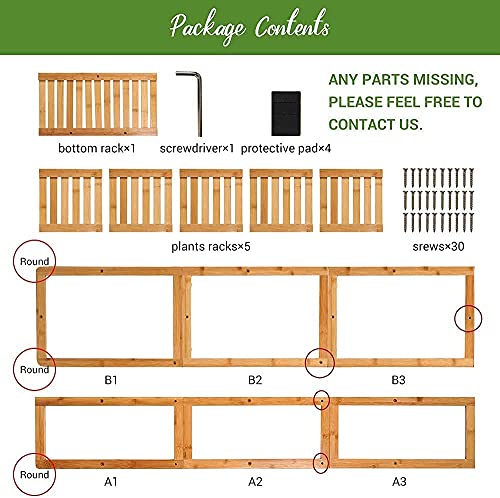 Bamboo Plant Stand 6 Tiers 7 Tall Plant Holder Stable for Indoor&Outdoor, Standing Shelf&WaterProof Organizer Storage for Patio,Corner 5 Bamboo Plant Stand 6 Tiers 7 Tall Plant Holder Stable for Indoor&Outdoor, Standing Shelf&WaterProof Organizer Storage for Patio,Corner - Image 5