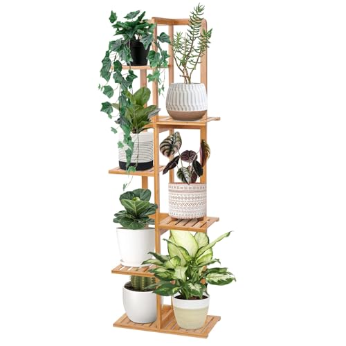 Bamboo Plant Stand 6 Tiers 7 Tall Plant Holder Stable for Indoor&Outdoor, Standing Shelf&WaterProof Organizer Storage for Patio,Corner 1 Bamboo Plant Stand 6 Tiers 7 Tall Plant Holder Stable for Indoor&Outdoor, Standing Shelf&WaterProof Organizer Storage for Patio,Corner