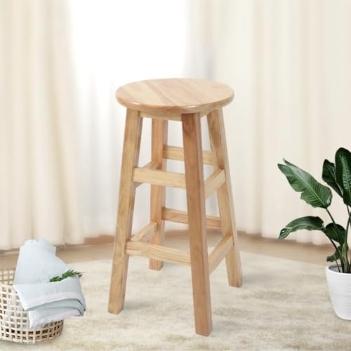HCZION Bamboo Bar Stool Round Height Seat Breakfast Barstool Backless Counter Stools Rustic Wood Tall Bar Stools For Kitchen Island Dining Room Farmhouse (Size : 80cm/31.4in) 3 HCZION Bamboo Bar Stool Round Height Seat Breakfast Barstool Backless Counter Stools Rustic Wood Tall Bar Stools For Kitchen Island Dining Room Farmhouse (Size : 80cm/31.4in) - Image 3