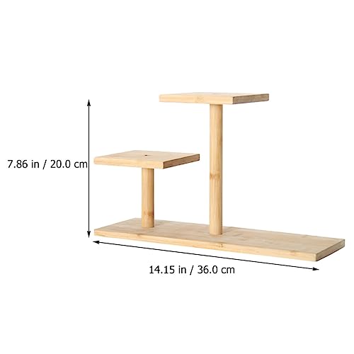 HOMSFOU 3-Tier Bamboo Plant Stand - Outdoor/Indoor Flower Pot Stand with Multi-Layer Shelves 2 HOMSFOU 3-Tier Bamboo Plant Stand - Outdoor/Indoor Flower Pot Stand with Multi-Layer Shelves - Image 2