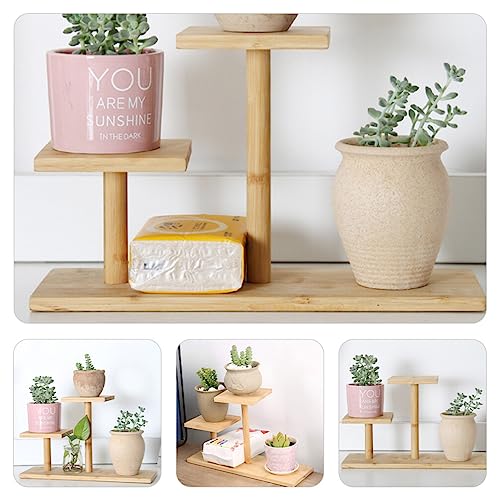 HOMSFOU 3-Tier Bamboo Plant Stand - Outdoor/Indoor Flower Pot Stand with Multi-Layer Shelves 4 HOMSFOU 3-Tier Bamboo Plant Stand - Outdoor/Indoor Flower Pot Stand with Multi-Layer Shelves - Image 4