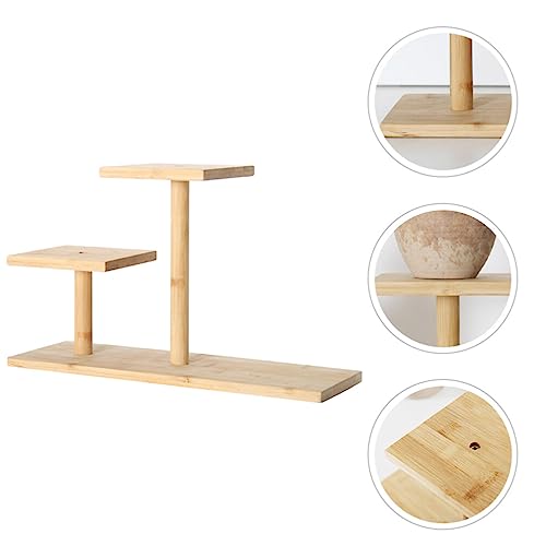 HOMSFOU 3-Tier Bamboo Plant Stand - Outdoor/Indoor Flower Pot Stand with Multi-Layer Shelves 6 HOMSFOU 3-Tier Bamboo Plant Stand - Outdoor/Indoor Flower Pot Stand with Multi-Layer Shelves - Image 6