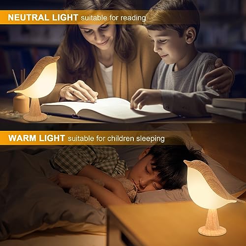 Haotao Touch Control Table Lamp, Night Light, Bedside Lamps Nightstand Lamps, 3-Way Dimmable Light with Bird Shape, USB Rechargeable, Portable Desk Lamp LED for Baby, Kids, Bedroom, Home, Office etc 3 Haotao Touch Control Table Lamp, Night Light, Bedside Lamps Nightstand Lamps, 3-Way Dimmable Light with Bird Shape, USB Rechargeable, Portable Desk Lamp LED for Baby, Kids, Bedroom, Home, Office etc - Image 3