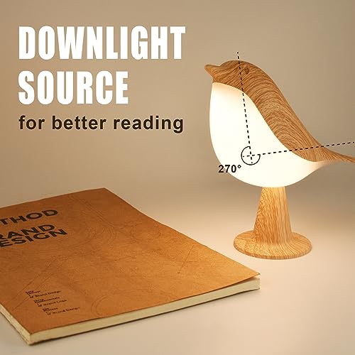 Haotao Touch Control Table Lamp, Night Light, Bedside Lamps Nightstand Lamps, 3-Way Dimmable Light with Bird Shape, USB Rechargeable, Portable Desk Lamp LED for Baby, Kids, Bedroom, Home, Office etc 5 Haotao Touch Control Table Lamp, Night Light, Bedside Lamps Nightstand Lamps, 3-Way Dimmable Light with Bird Shape, USB Rechargeable, Portable Desk Lamp LED for Baby, Kids, Bedroom, Home, Office etc - Image 5