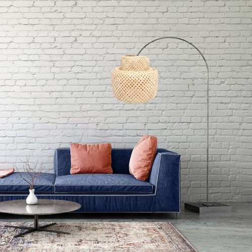 Happyyami Bamboo Pendant Light Wicker Lampshade Ceiling Light Shade Handcrafted Rattan Pendant Fixture for Home and Restaurant Decor 5 Happyyami Bamboo Pendant Light Wicker Lampshade Ceiling Light Shade Handcrafted Rattan Pendant Fixture for Home and Restaurant Decor - Image 5