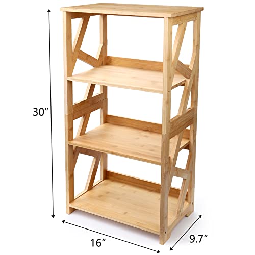 Hedume Bookcase, 3-Tier Open Shelf Bookcase, Small Bamboo Bookshelf, Bamboo Natural Shelving, Book Organizer Storage Open Shelf Rack, Display Shelves for Bedroom, Living Room, Office, Bathroom 3 Hedume Bookcase, 3-Tier Open Shelf Bookcase, Small Bamboo Bookshelf, Bamboo Natural Shelving, Book Organizer Storage Open Shelf Rack, Display Shelves for Bedroom, Living Room, Office, Bathroom - Image 3