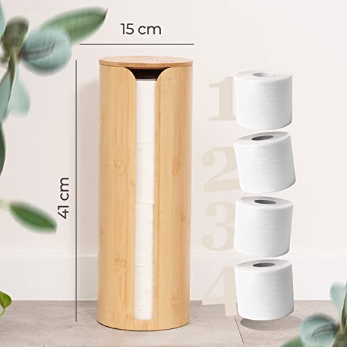 Hennez® Toilet Paper Storage - Toilet Paper Storage Bamboo - Replacement Roll Holder Toilet Paper - Toilet Roll Storage Bamboo - Toilet Paper Storage Wood - Toilet Rolls Storage Toilet 3 Hennez® Toilet Paper Storage - Toilet Paper Storage Bamboo - Replacement Roll Holder Toilet Paper - Toilet Roll Storage Bamboo - Toilet Paper Storage Wood - Toilet Rolls Storage Toilet - Image 3