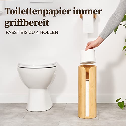 Hennez® Toilet Paper Storage - Toilet Paper Storage Bamboo - Replacement Roll Holder Toilet Paper - Toilet Roll Storage Bamboo - Toilet Paper Storage Wood - Toilet Rolls Storage Toilet 5 Hennez® Toilet Paper Storage - Toilet Paper Storage Bamboo - Replacement Roll Holder Toilet Paper - Toilet Roll Storage Bamboo - Toilet Paper Storage Wood - Toilet Rolls Storage Toilet - Image 5