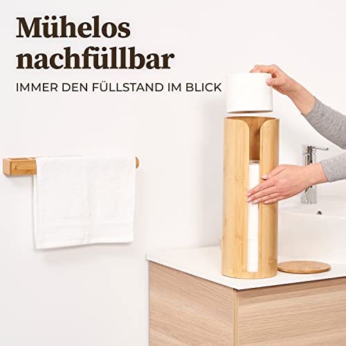 Hennez® Toilet Paper Storage - Toilet Paper Storage Bamboo - Replacement Roll Holder Toilet Paper - Toilet Roll Storage Bamboo - Toilet Paper Storage Wood - Toilet Rolls Storage Toilet 6 Hennez® Toilet Paper Storage - Toilet Paper Storage Bamboo - Replacement Roll Holder Toilet Paper - Toilet Roll Storage Bamboo - Toilet Paper Storage Wood - Toilet Rolls Storage Toilet - Image 6