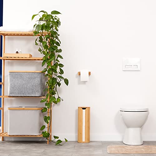 Hennez® Toilet Paper Storage - Toilet Paper Storage Bamboo - Replacement Roll Holder Toilet Paper - Toilet Roll Storage Bamboo - Toilet Paper Storage Wood - Toilet Rolls Storage Toilet 8 Hennez® Toilet Paper Storage - Toilet Paper Storage Bamboo - Replacement Roll Holder Toilet Paper - Toilet Roll Storage Bamboo - Toilet Paper Storage Wood - Toilet Rolls Storage Toilet - Image 8