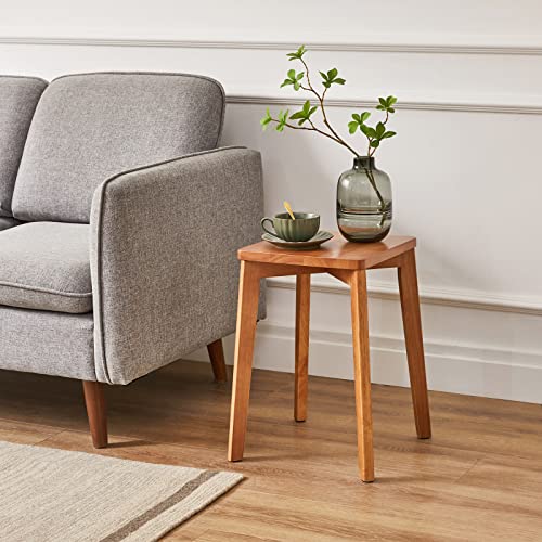 IBUYKE Square Wooden Stool, Stacking Stools, Solid Wood Makeup Stool, Small stool for Home, Kitchen, Office, Classroom, 29x44x33cm RF-1502 4 IBUYKE Square Wooden Stool, Stacking Stools, Solid Wood Makeup Stool, Small stool for Home, Kitchen, Office, Classroom, 29x44x33cm RF-1502 - Image 4