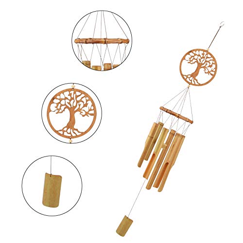 JOELELI Wind Chimes, Wooden Wind Chime Handmade Decor Personalised Music Chimes for Garden, Outdoor, Outside, Patio, Home and Indoor(Tree of Life) 3 JOELELI Wind Chimes, Wooden Wind Chime Handmade Decor Personalised Music Chimes for Garden, Outdoor, Outside, Patio, Home and Indoor(Tree of Life) - Image 3