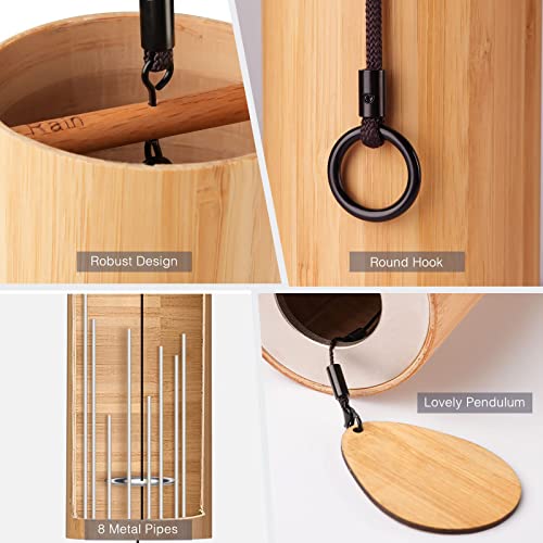 KYHK Wind chimes,Japanese style wind chime,Bamboo Wooden Wind Chime,Japanese Style Chord Wind Chimes,Classic Home Decoration for Patio, Porch, Garden, Backyard… 2 KYHK Wind chimes,Japanese style wind chime,Bamboo Wooden Wind Chime,Japanese Style Chord Wind Chimes,Classic Home Decoration for Patio, Porch, Garden, Backyard… - Image 2