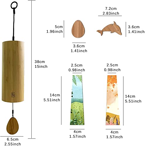 KYHK Wind chimes,Japanese style wind chime,Bamboo Wooden Wind Chime,Japanese Style Chord Wind Chimes,Classic Home Decoration for Patio, Porch, Garden, Backyard… 4 KYHK Wind chimes,Japanese style wind chime,Bamboo Wooden Wind Chime,Japanese Style Chord Wind Chimes,Classic Home Decoration for Patio, Porch, Garden, Backyard… - Image 4