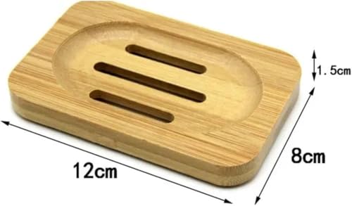 Kandid® Bamboo Soap Dish – Eco-Friendly Wooden Soap Holder for Bathroom & Kitchen – Handmade Natural Bamboo Drain Tray – Non-Slip, Water-Draining Rectangular Soap Dish – 11.5 cm × 8.5 cm × 2.2 cm 2 Kandid® Bamboo Soap Dish – Eco-Friendly Wooden Soap Holder for Bathroom & Kitchen – Handmade Natural Bamboo Drain Tray – Non-Slip, Water-Draining Rectangular Soap Dish – 11.5 cm × 8.5 cm × 2.2 cm - Image 2