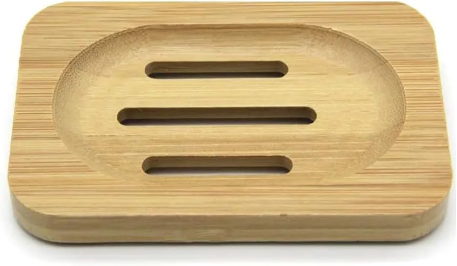 Kandid® Bamboo Soap Dish – Eco-Friendly Wooden Soap Holder for Bathroom & Kitchen – Handmade Natural Bamboo Drain Tray – Non-Slip, Water-Draining Rectangular Soap Dish – 11.5 cm × 8.5 cm × 2.2 cm 1 Kandid® Bamboo Soap Dish – Eco-Friendly Wooden Soap Holder for Bathroom & Kitchen – Handmade Natural Bamboo Drain Tray – Non-Slip, Water-Draining Rectangular Soap Dish – 11.5 cm × 8.5 cm × 2.2 cm