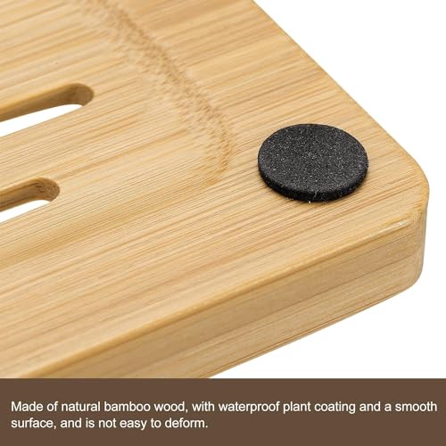 Kandid Eco-Friendly Bamboo Soap Dish with Drainage Slots - Natural Wood Soap Holder for Bathroom and Kitchen (12cm x 8cm x 1cm) 3 Kandid Eco-Friendly Bamboo Soap Dish with Drainage Slots - Natural Wood Soap Holder for Bathroom and Kitchen (12cm x 8cm x 1cm) - Image 3
