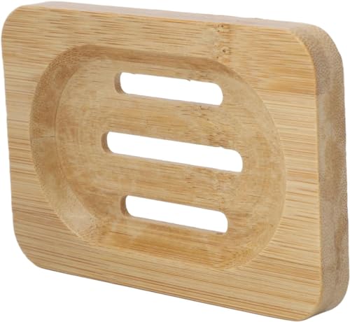 Kandid Eco-Friendly Bamboo Soap Dish with Drainage Slots - Natural Wood Soap Holder for Bathroom and Kitchen (12cm x 8cm x 1cm) 4 Kandid Eco-Friendly Bamboo Soap Dish with Drainage Slots - Natural Wood Soap Holder for Bathroom and Kitchen (12cm x 8cm x 1cm) - Image 4