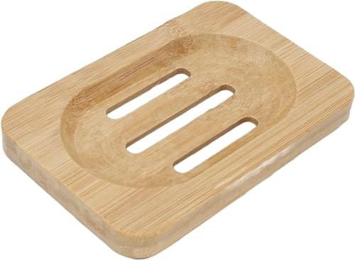 Kandid Eco-Friendly Bamboo Soap Dish with Drainage Slots - Natural Wood Soap Holder for Bathroom and Kitchen (12cm x 8cm x 1cm) 6 Kandid Eco-Friendly Bamboo Soap Dish with Drainage Slots - Natural Wood Soap Holder for Bathroom and Kitchen (12cm x 8cm x 1cm) - Image 6