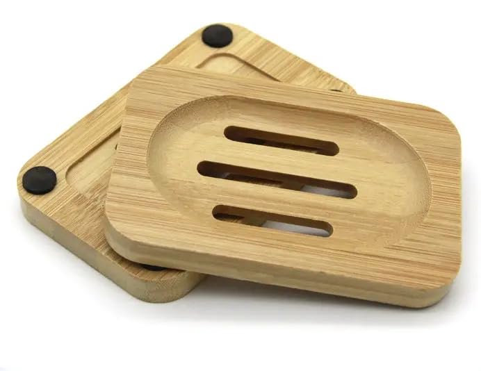 Kandid Eco-Friendly Bamboo Soap Dish with Drainage Slots - Natural Wood Soap Holder for Bathroom and Kitchen (12cm x 8cm x 1cm) 7 Kandid Eco-Friendly Bamboo Soap Dish with Drainage Slots - Natural Wood Soap Holder for Bathroom and Kitchen (12cm x 8cm x 1cm) - Image 7