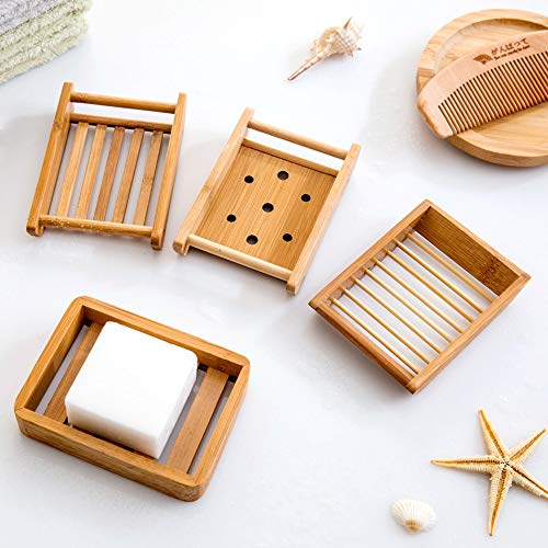 Kaxich 2 Pack Bamboo Wooden Soap Dish Drainer Shower Soap Storage Holder Saver Soap Tray Plate for Bathroom Shower Vanities Kitchen Sink 6 Kaxich 2 Pack Bamboo Wooden Soap Dish Drainer Shower Soap Storage Holder Saver Soap Tray Plate for Bathroom Shower Vanities Kitchen Sink - Image 6