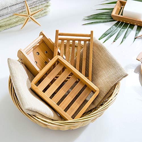 Kaxich 2 Pack Bamboo Wooden Soap Dish Drainer Shower Soap Storage Holder Saver Soap Tray Plate for Bathroom Shower Vanities Kitchen Sink 7 Kaxich 2 Pack Bamboo Wooden Soap Dish Drainer Shower Soap Storage Holder Saver Soap Tray Plate for Bathroom Shower Vanities Kitchen Sink - Image 7